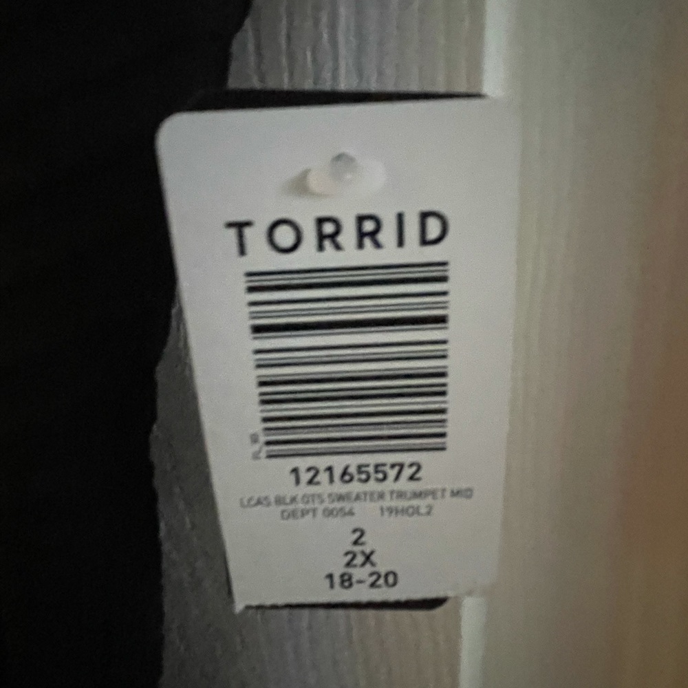 NWT Gorgeous Black knitted/lined Torrid MIDI Dress - Picture 8 of 14